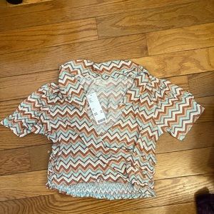 Urban Outfitters chevron collar crop top